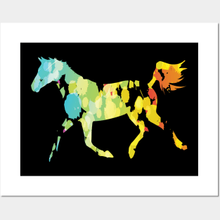 Cool horse horses colorful animal TShirt Posters and Art